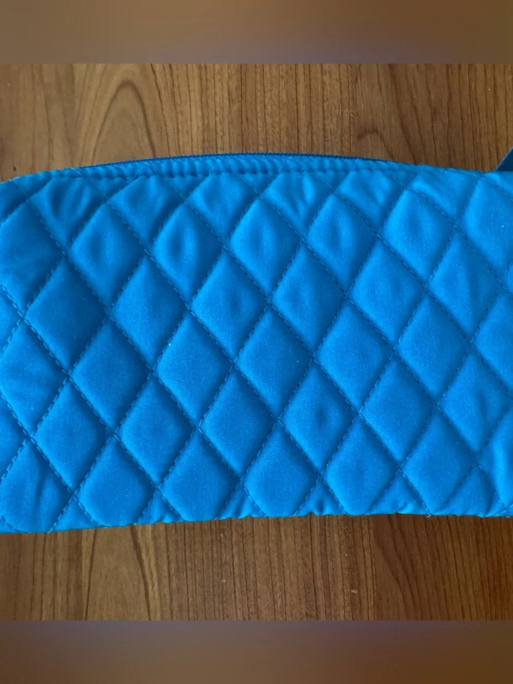 Vera Bradley Quilted Turquoise Cosmetic Pouch